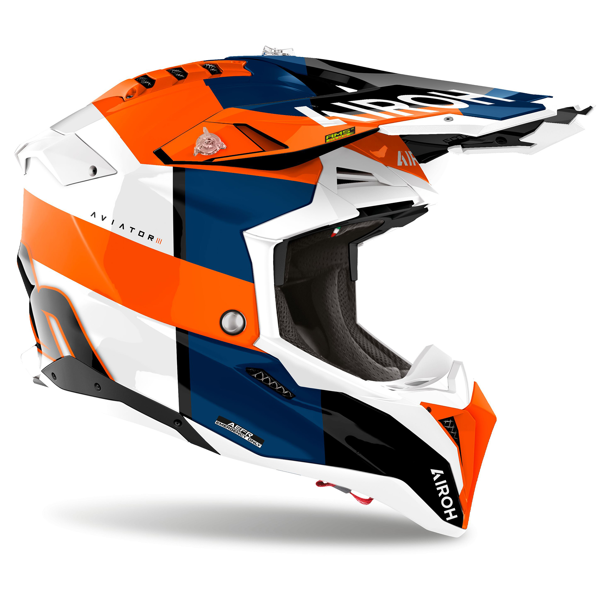 Capacete AIROH AVIATOR 3 MONARCH Laranja Gloss