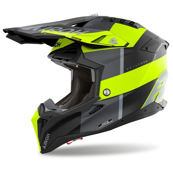 Capacete AIROH AVIATOR 3 MONARCH Amarelo Mate