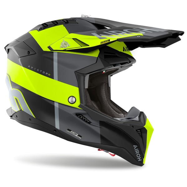 Capacete AIROH AVIATOR 3 MONARCH Amarelo Mate