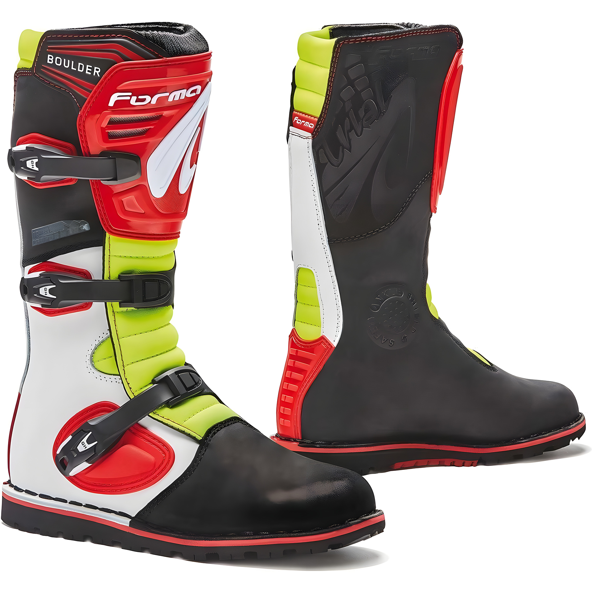 Botas BOULDER Branco/Verm./Fluo Forrma