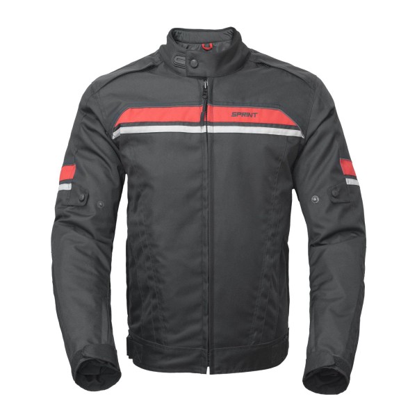 Bluso SPRINT STRIPE Preto/Vermelho
