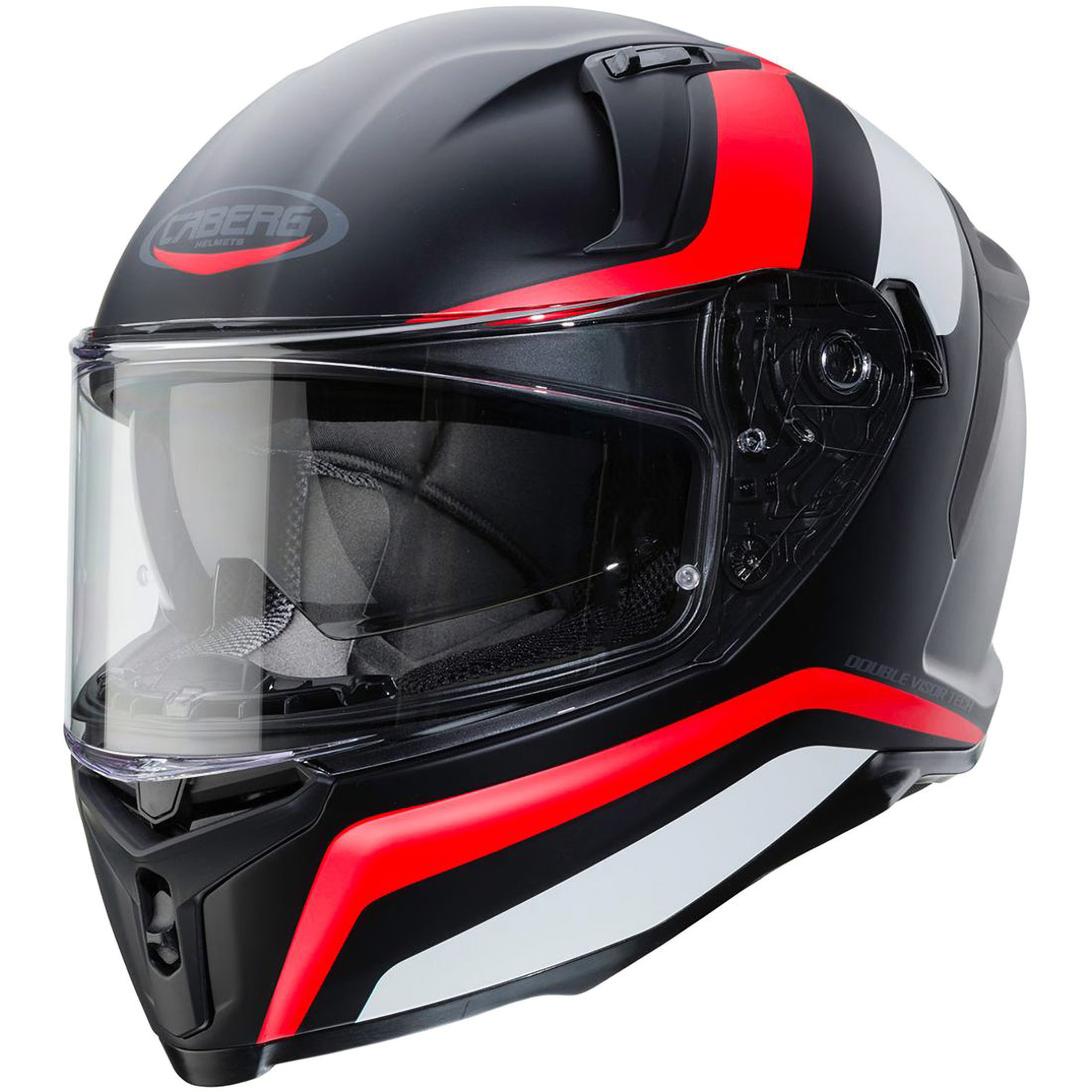 Capacete AVALON BLAST Preto/ Branc/Vermelho Caberg