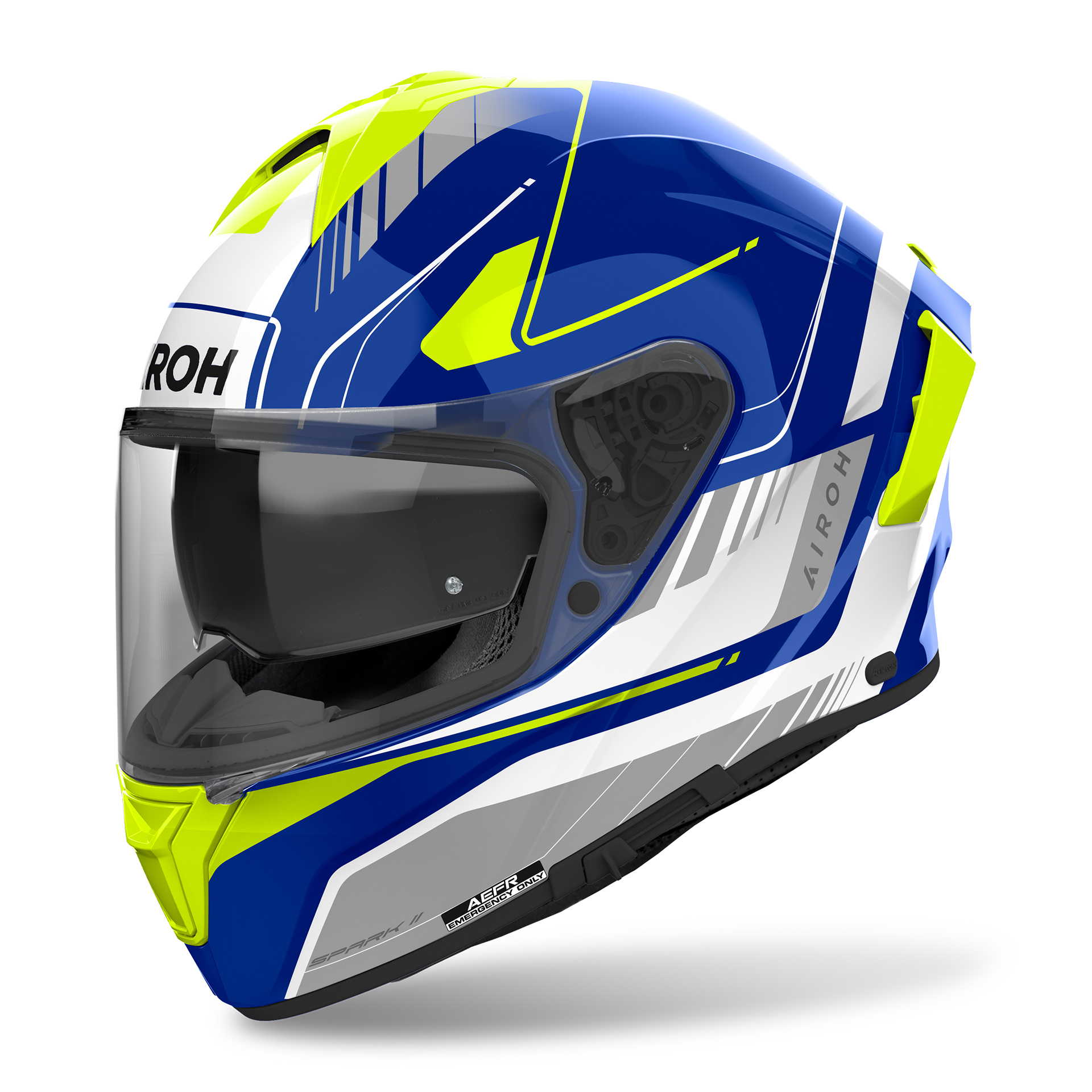 Capacete SPARK 2 CHRONO Azul/Amarelo Gloss AIROH