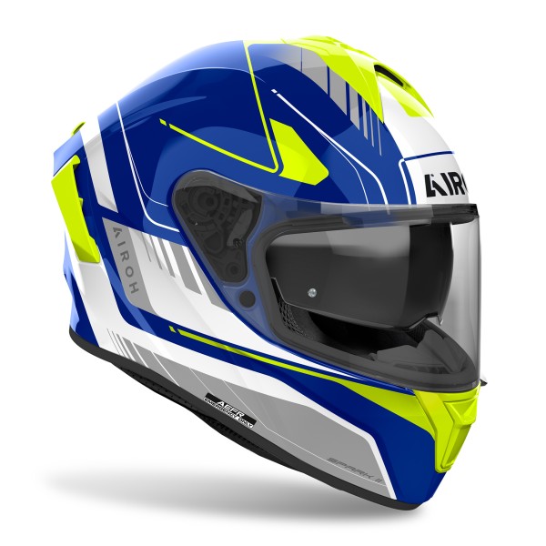 Capacete SPARK 2 CHRONO Azul/Amarelo Gloss AIROH