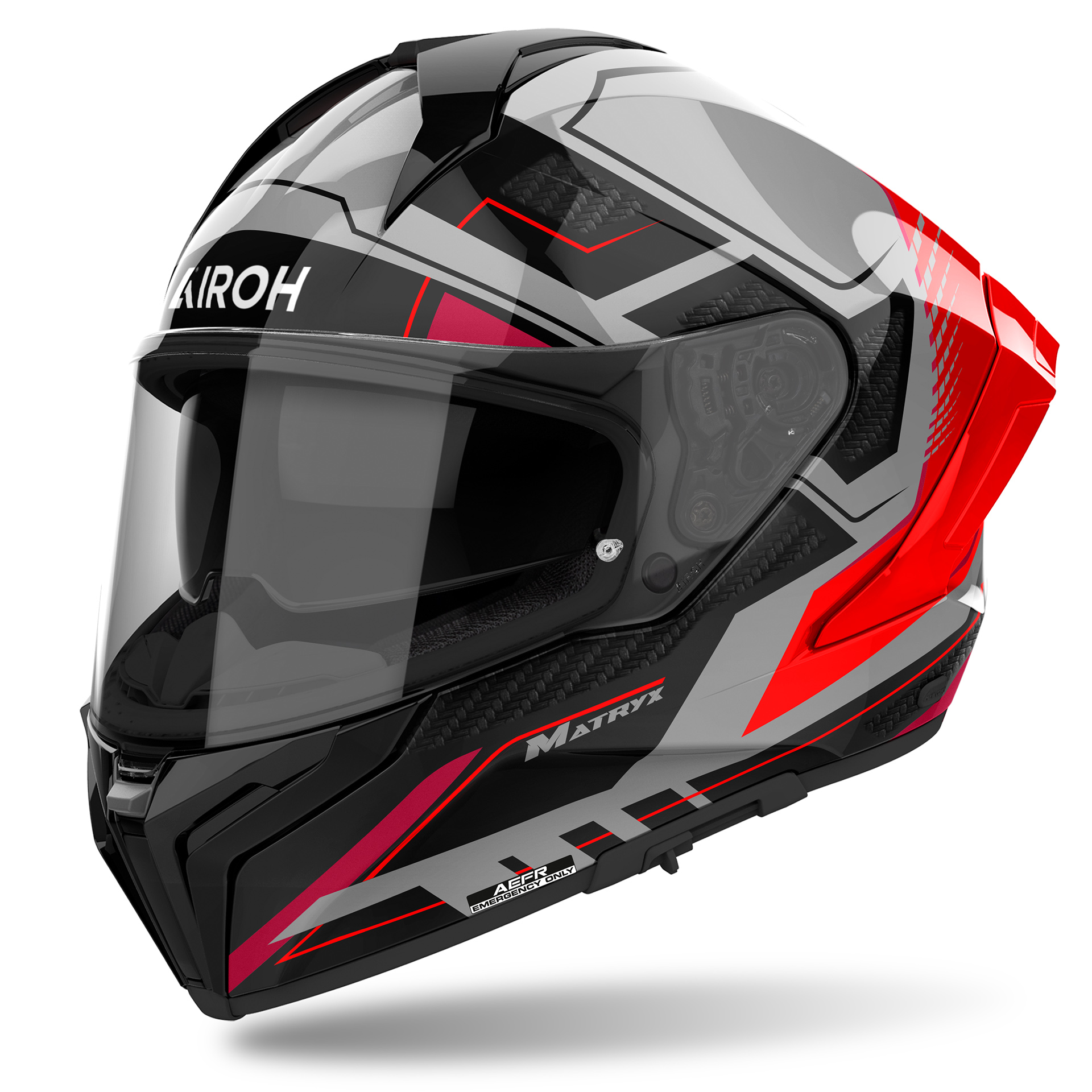 Capacete AIROH MATRYX ROCKET Vermelho Gloss