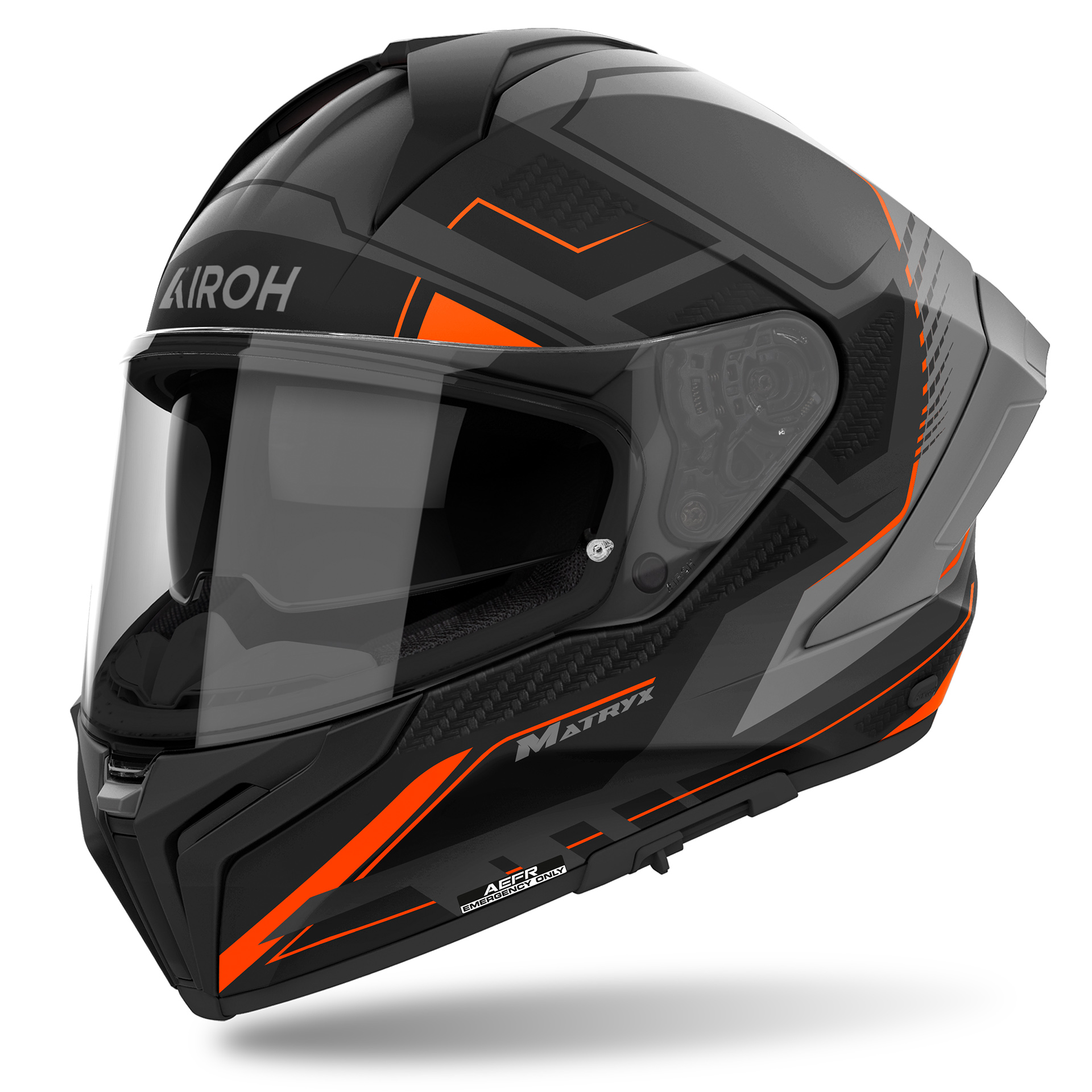 Capacete MATRYX ROCKET Laranja Matt  AIROH