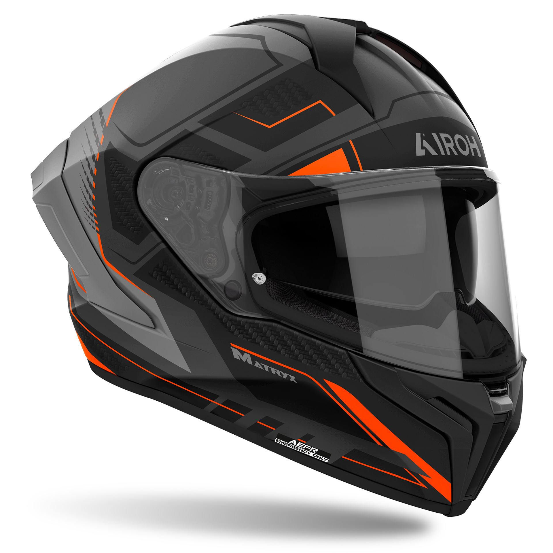 Capacete MATRYX ROCKET Laranja Matt  AIROH