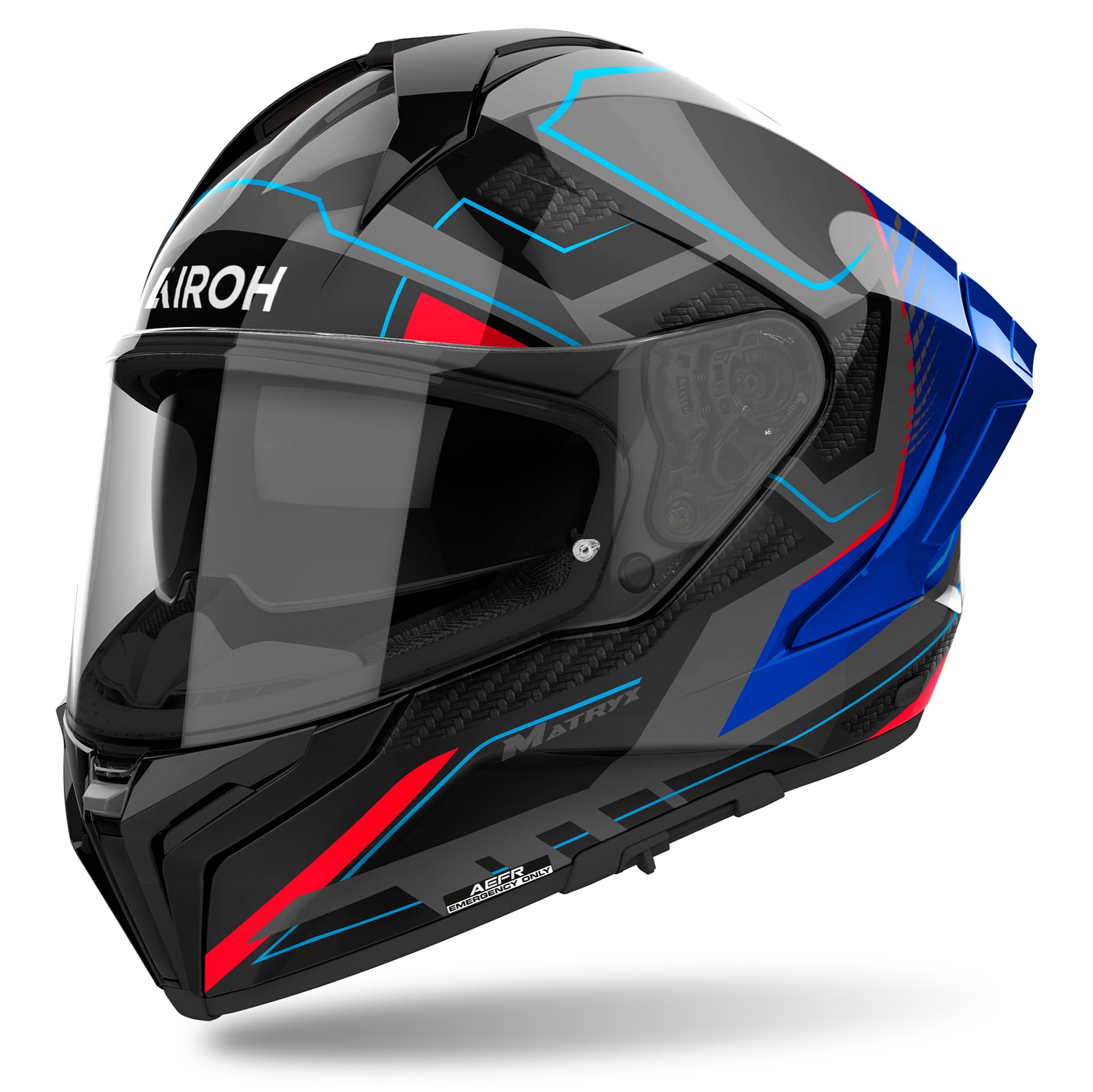 Capacete MATRYX ROCKET Azul/Vermelho Gloss AIROH