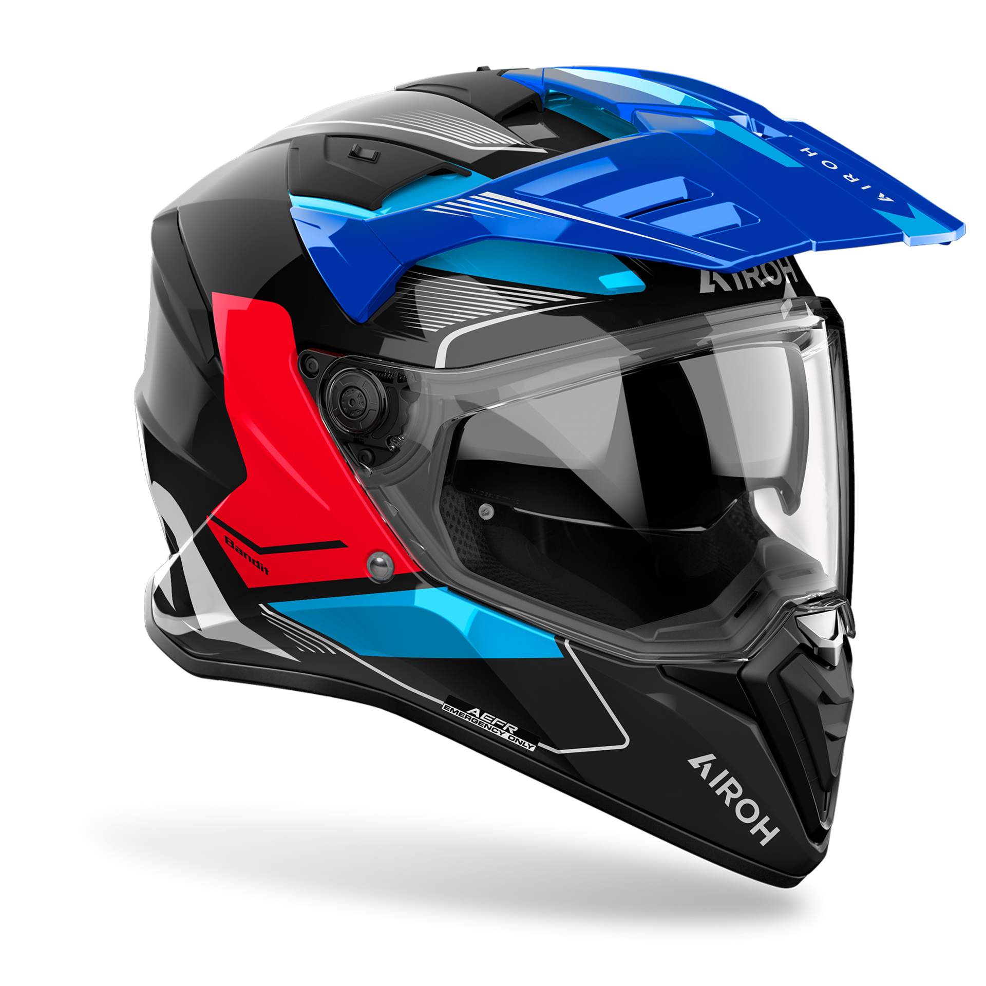 Capacete BANDIT TUNE Azul/Vermelho AIROH