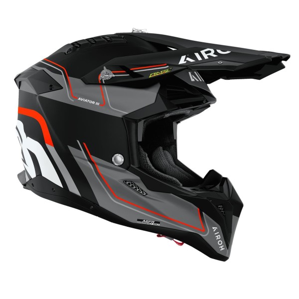 Capacete AIROH AVIATOR 3 LEADER Laranja Mate