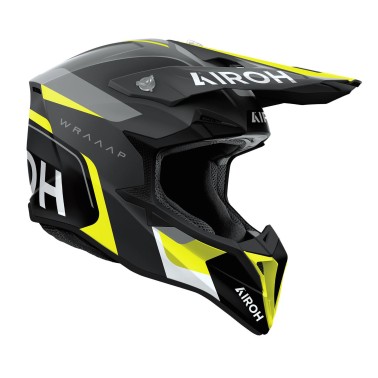 Capacete AIROH WRAAAP CONQUER Amarelo Mate Capacete AIROH WRAAAP CONQUER Amarelo Mate