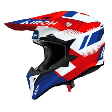 Capacete AIROH WRAAAP VISION Vermelho/Azul Gloss