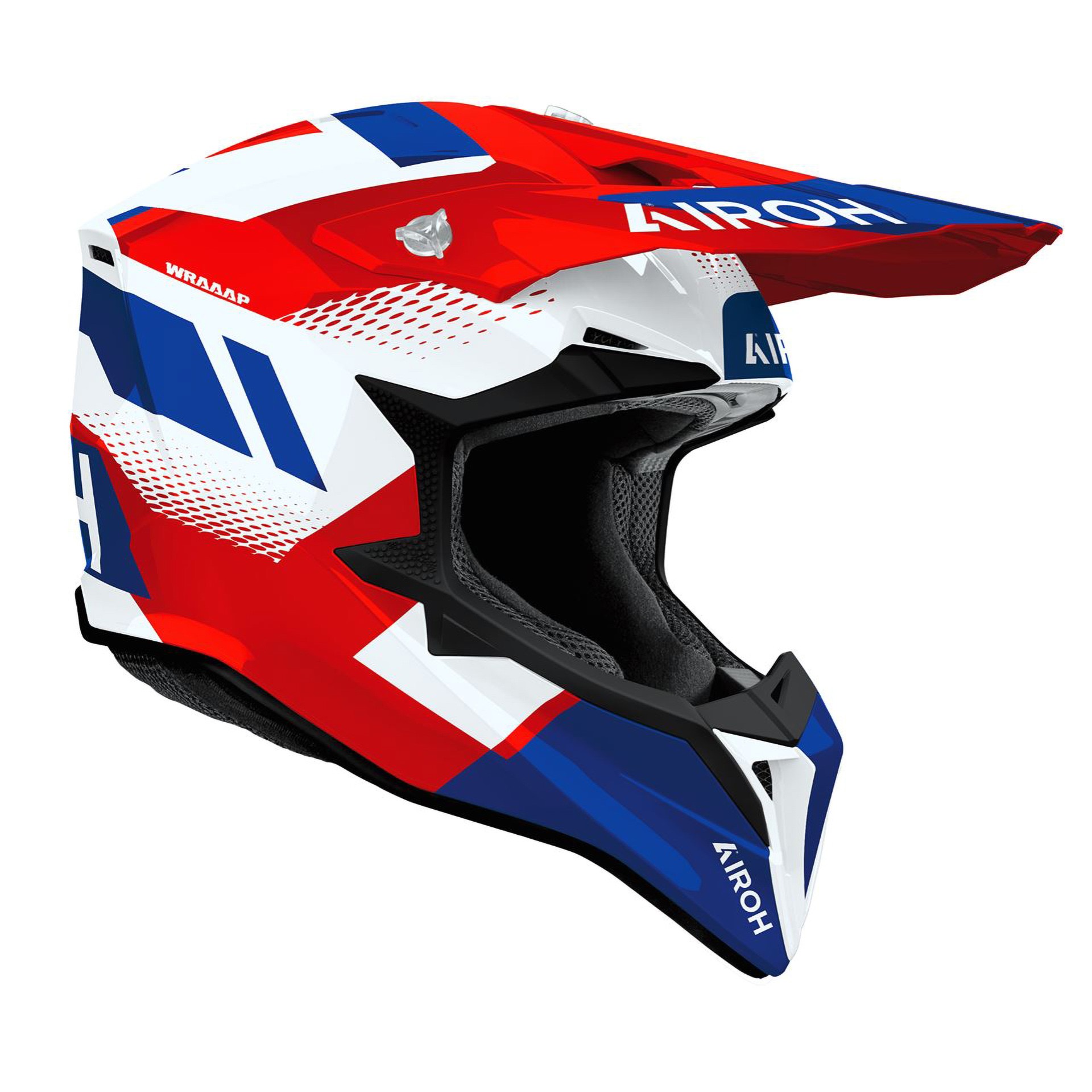 Capacete AIROH WRAAAP VISION Vermelho/Azul Gloss