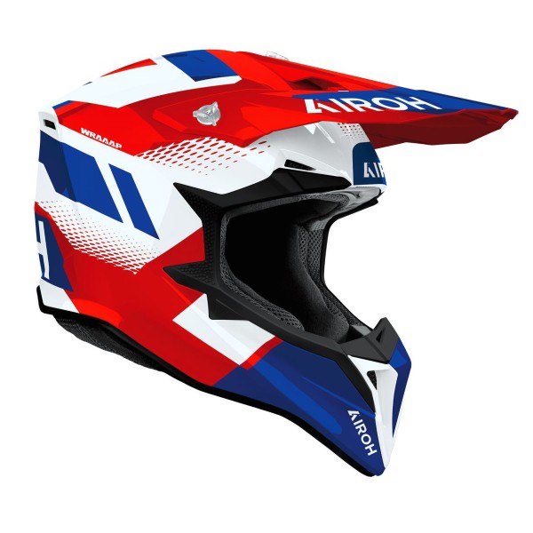 Capacete AIROH WRAAAP VISION Vermelho/Azul Gloss