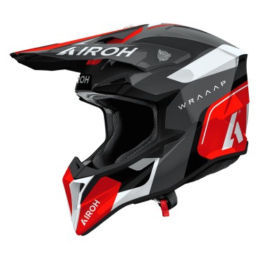 Capacete AIROH WRAAAP CONQUER Vermelho Gloss