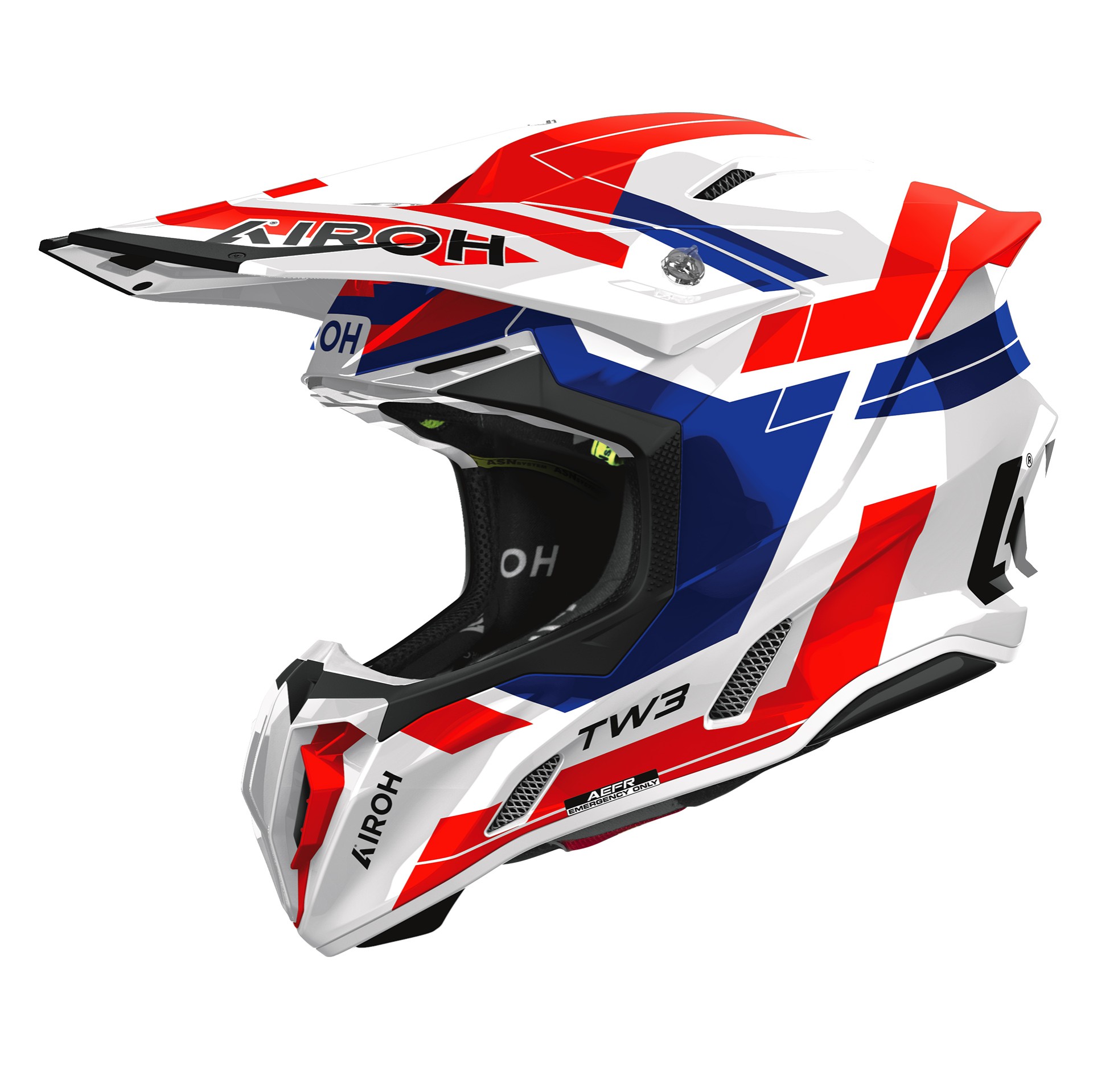 Capacete AIROH TWIST 3 DYNASTY Azul/Vermelho Gloss
