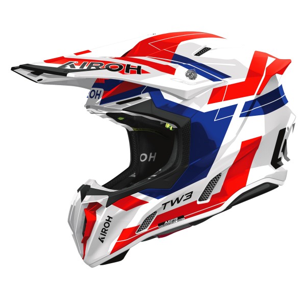 Capacete AIROH TWIST 3 DYNASTY Azul/Vermelho Gloss
