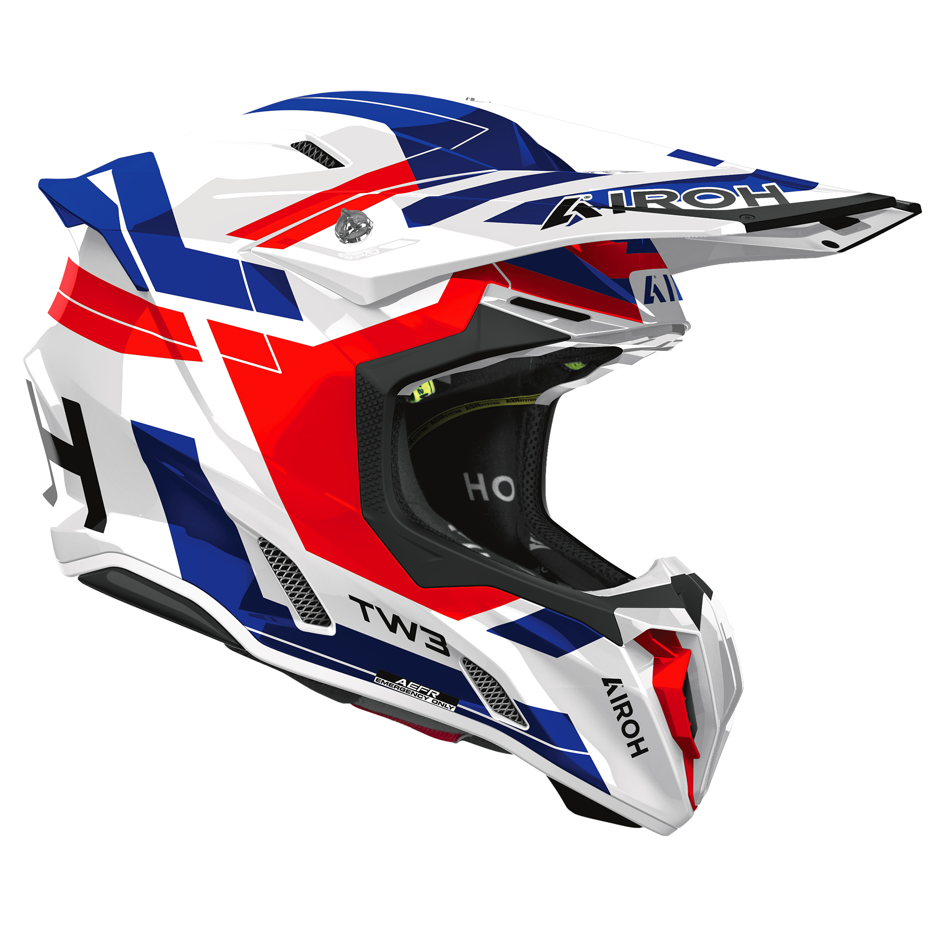 Capacete AIROH TWIST 3 DYNASTY Azul/Vermelho Gloss
